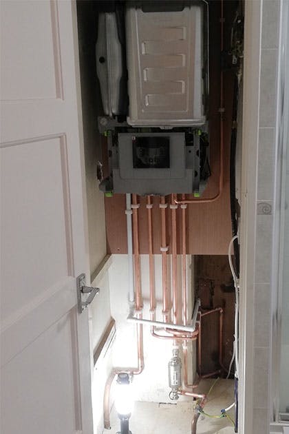 2 worcester bosch 8000 combi fitted after hw cylinder removal